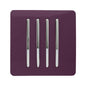 Trendi 4 Gang 2 Way Artistic Modern Glossy 10 Amp Rocker Tactile Light Switch Plum