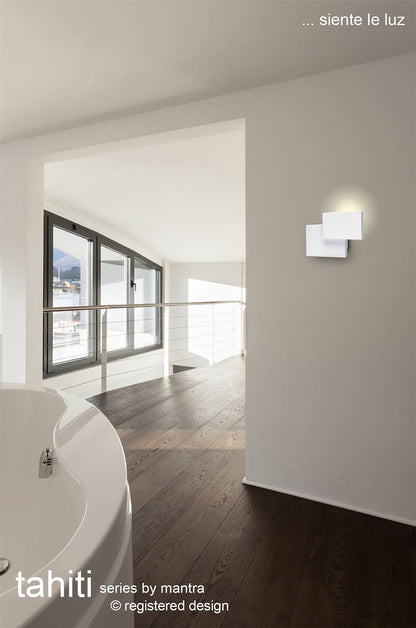 Mantra Fusion MC0143 Tahiti Wall Light Rectangles 5W LED 3000K Matt White, 285lm,, 3yrs Warranty