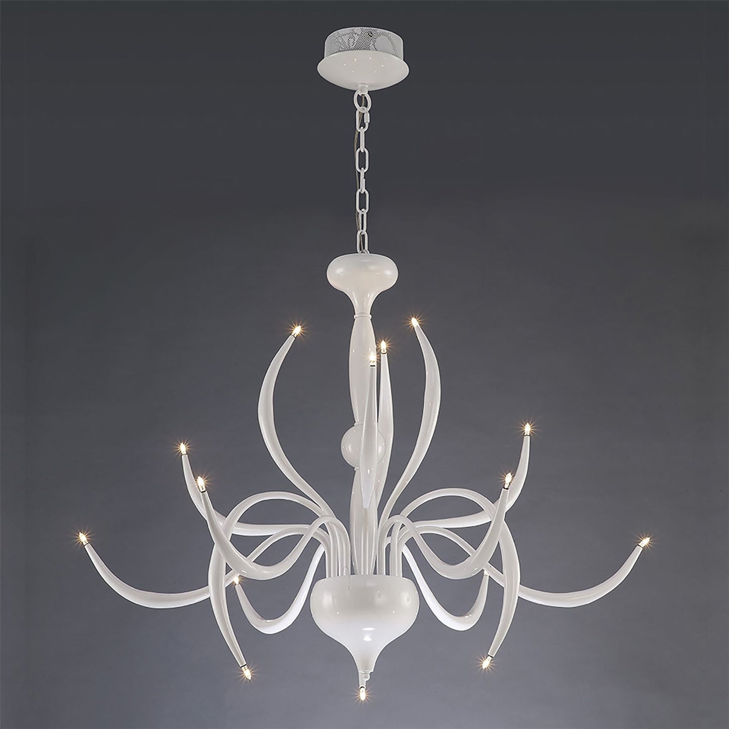 Diyas Llamas 96cm  15 Light G4 White, NOT LED/CFL Compatible Ceiling Pendant Light Fitting