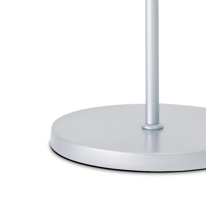 Deco Karis Adjustable Floor Lamp 1 Light E27 Silver/Polished Chrome c/w Cream Pearl Shade