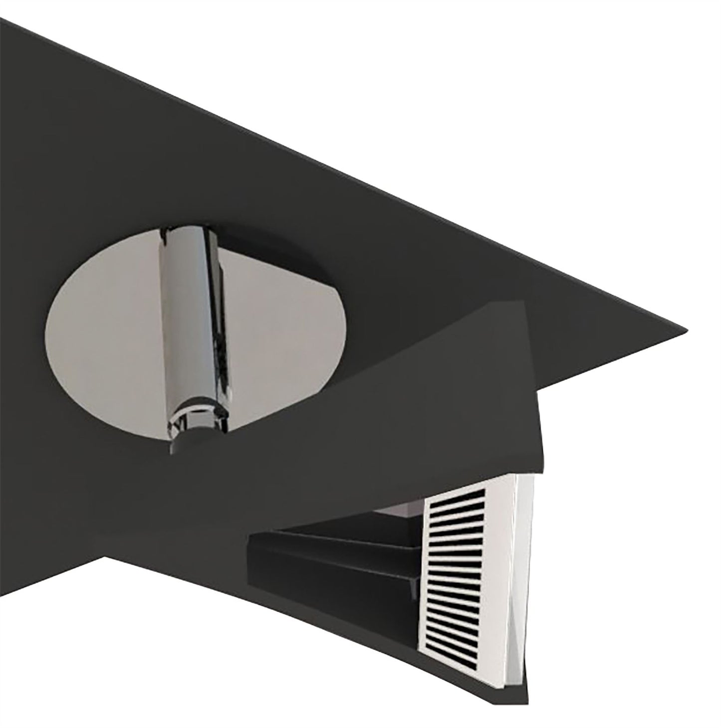 Mantra Fusion Filippo Spot Light 3 Light LED Triangular 15W 3000K, 1350lm, Matt Black/Polished Chrome, 3yrs Warranty