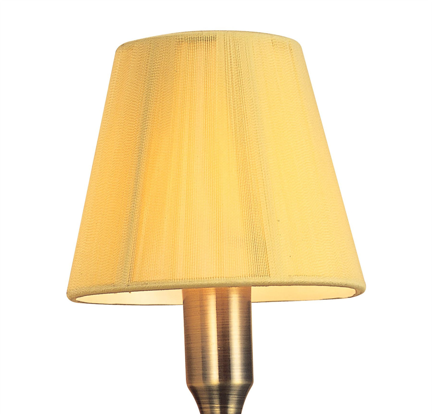 Mantra Siena Wall Light Switched 1 Light E14, Antique Brass with Amber Cream Shade and Amber Crystal