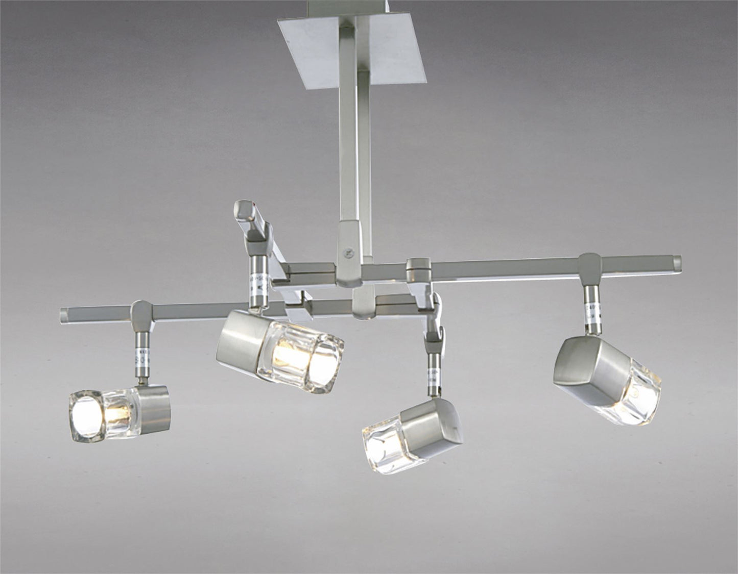 Diyas Ticino 48cm Semi Flush 4 Light G9 Satin Chrome