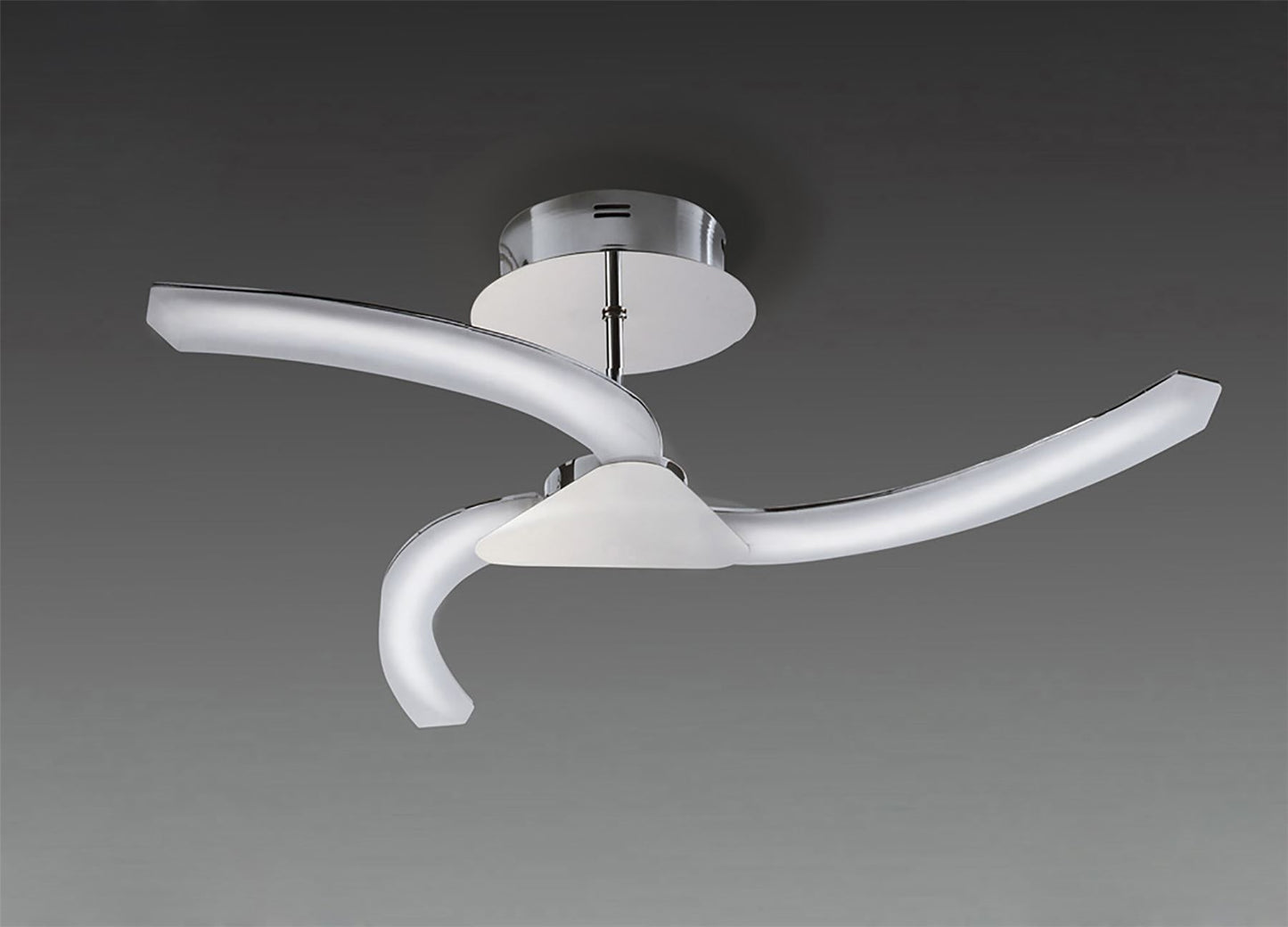 Mantra M3562 On Semi Flush 15W LED 3000K, 1500lm, Polished Chrome/Frosted Acrylic, 3yrs Warranty - M3562 Ceiling