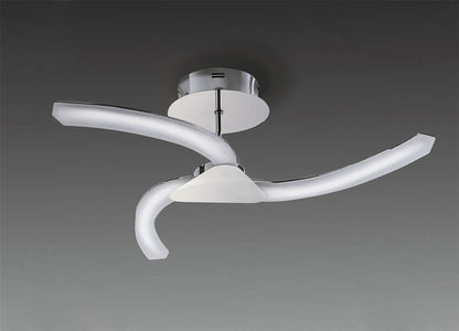 Mantra M3562 On Semi Flush 15W LED 3000K, 1500lm, Polished Chrome/Frosted Acrylic, 3yrs Warranty - M3562 Ceiling