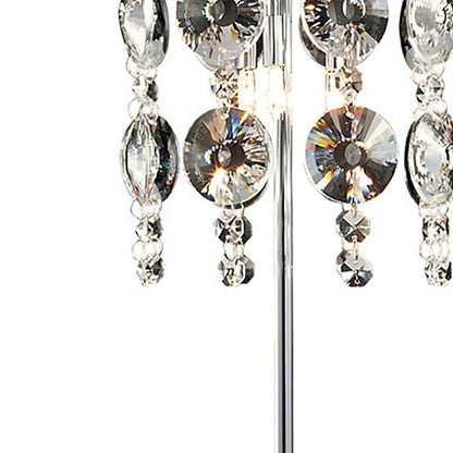 Diyas Nico Crystal Table Lamp 3 Light G4 Polished Chrome, NOT LED/CFL Compatible