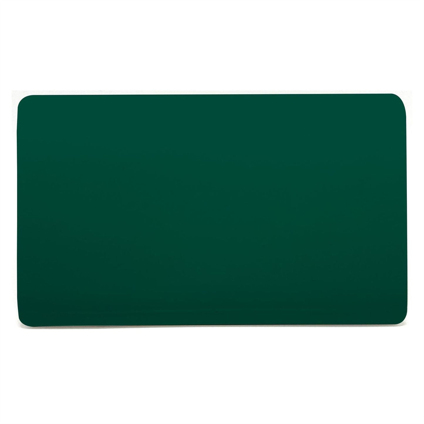 Trendi 2 Gang Artistic Modern Glossy Tactile Double Blanking Plate Dark Green