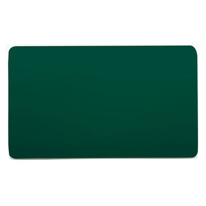 Trendi 2 Gang Artistic Modern Glossy Tactile Double Blanking Plate Dark Green