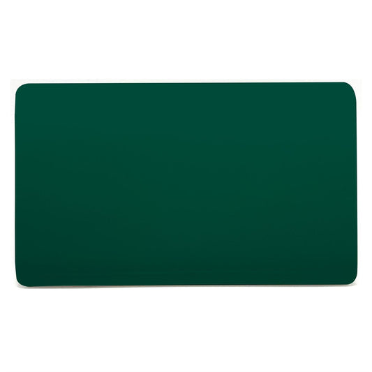 Trendi 2 Gang Artistic Modern Glossy Tactile Double Blanking Plate Dark Green