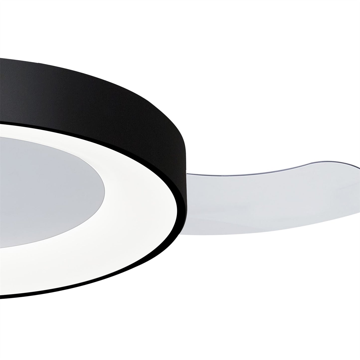 Niseko Fan M 49cm 50W LED Dimmable Ceiling Light With Built-In 30W DC Fan, 2700-5000K Remote Control, 5500lm, Black, 5yrs Warranty
