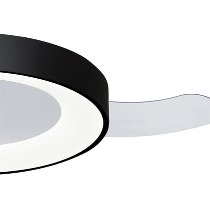Niseko Fan M 49cm 50W LED Dimmable Ceiling Light With Built-In 30W DC Fan, 2700-5000K Remote Control, 5500lm, Black, 5yrs Warranty
