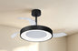 Niseko Fan M 49cm 50W LED Dimmable Ceiling Light With Built-In 30W DC Fan, 2700-5000K Remote Control, 5500lm, Black, 5yrs Warranty