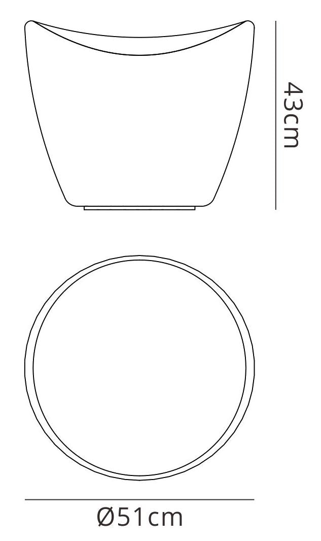 Mantra M1507 Cool Stool No Light Outdoor, Opal White