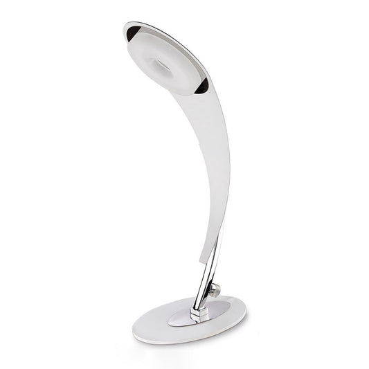 Mantra Fusion Tess Table Lamp 1 Light 5W LED 3000K, 450lm, Matt White/Frosted Acrylic/Polished Chrome, 3yrs Warranty