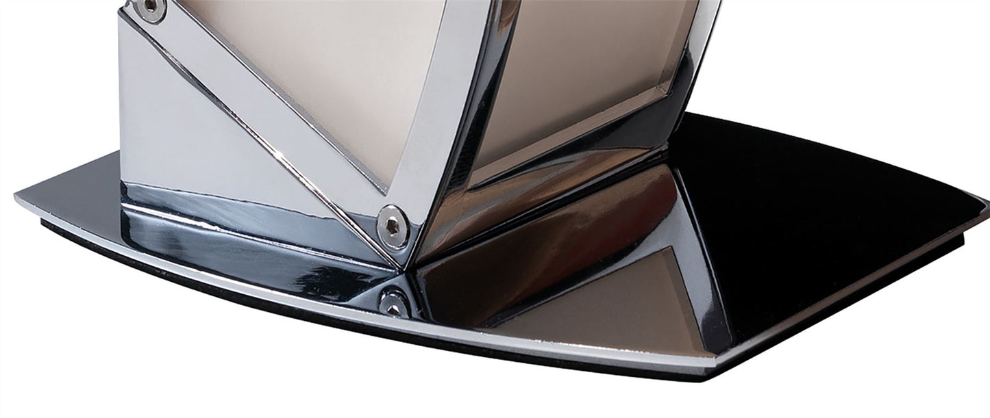 Mantra M0395 Duna E27 Table Lamp 1 Light E27, Polished Chrome/White Acrylic