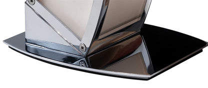 Mantra M0395 Duna E27 Table Lamp 1 Light E27, Polished Chrome/White Acrylic