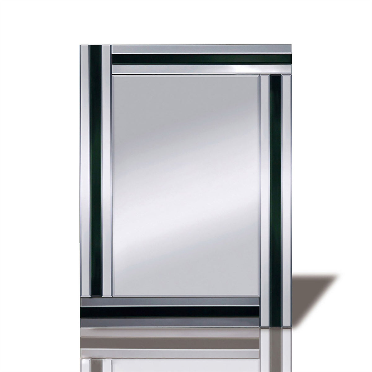 Diyas Home Armonie 60cm x 80cm Triple Strip Detailed Mirror (Can Only Be Shipped On A Pallet, Additional Charges May Apply.) Mirrors