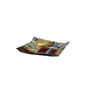 Diyas Home (DH) Aleta Glass Art 12 Inch Platter Multi-Colour Glitter