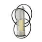 Diyas Home (DH) Oreo Wall Light Mounted Candle Holder Black/Clear Glass
