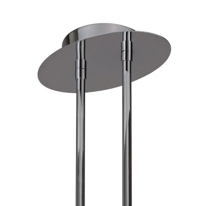 Mantra Guss Telescopic E27 3 Light E27 Bar, Polished Chrome, White Acrylic, CFL Lamps INCLUDED