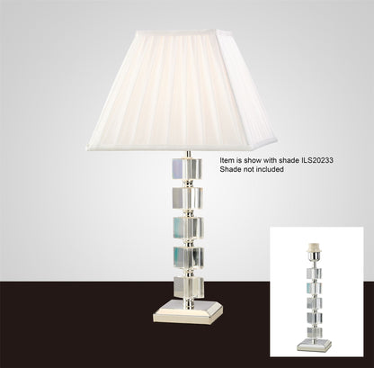 Diyas Alina Crystal Table Lamp WITHOUT SHADE 1 Light E27 Silver Finish