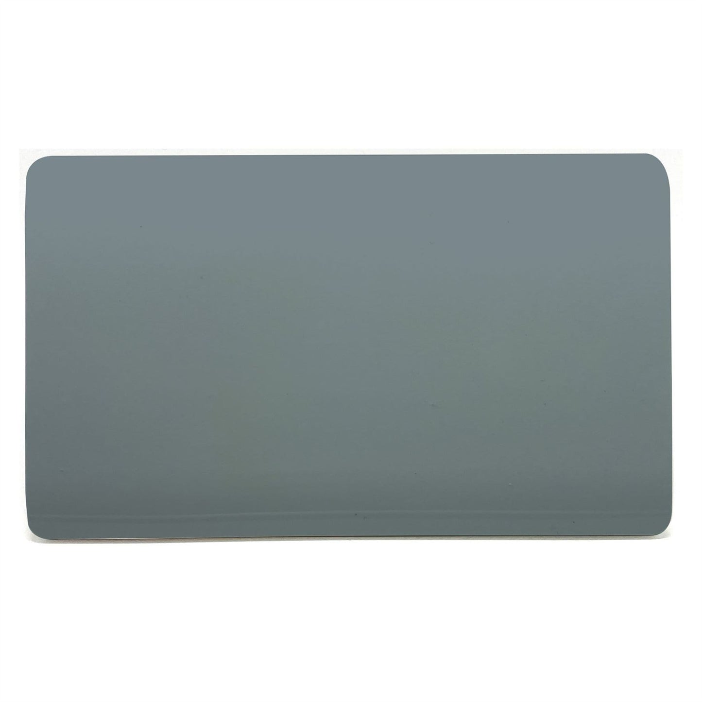 Trendi 2 Gang Artistic Modern Glossy Tactile Double Blanking Plate Cool Grey