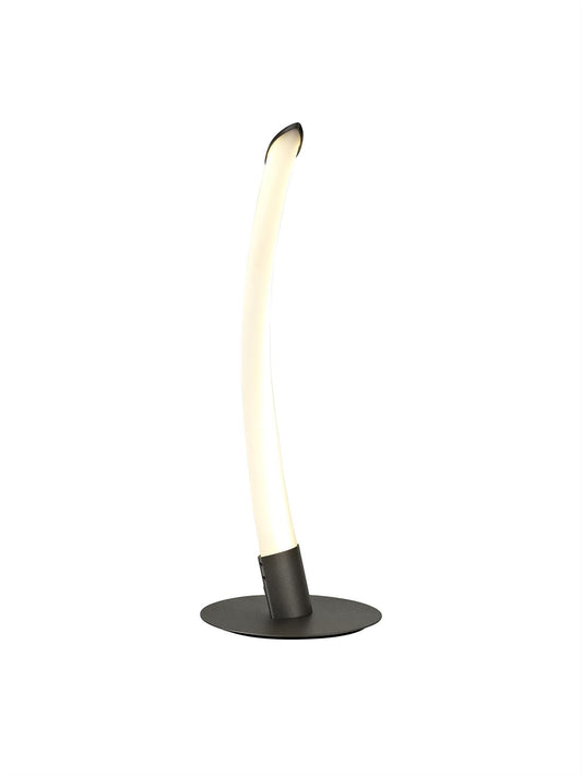 Mantra Armonia 1 Light Table Lamp, 10W LED, 3000K, 750lm, Titanium/Frosted Acrylic, 3yrs Warranty