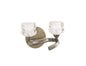 Mantra Ice Wall Light Switched 2 Light G9 ECO, Antique Brass