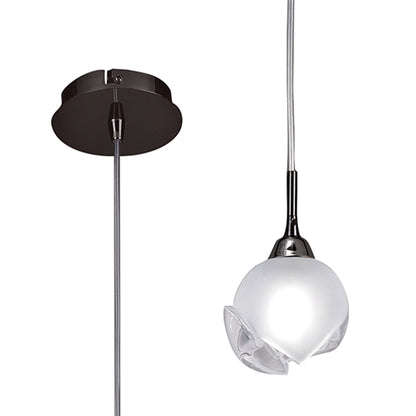 Mantra Fragma 10cm Pendant 1 Light G9, Black Chrome