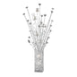 Diyas Home Koil Aluminium (DH) Koil Floor Lamp 7 Light G4 Aluminium/White/Crystal, NOT LED/CFL Compatible