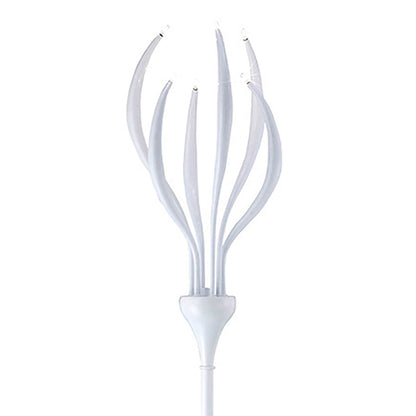 Diyas Llamas Floor Lamp 6 Light G4, Gloss White, NOT LED/CFL Compatible