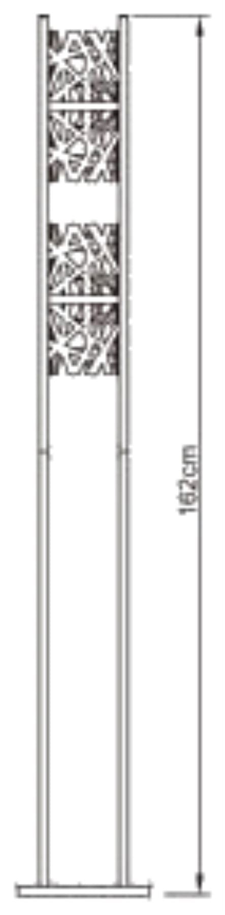 Mantra M1270 Tokio Floor Lamp 4 Light G9, Gloss Black/Polished Chrome