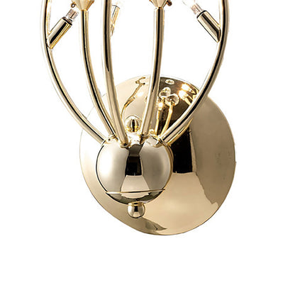 Diyas Xeena Wall Light Switched 3 Light G4 French Gold/Crystal, NOT LED/CFL Compatible