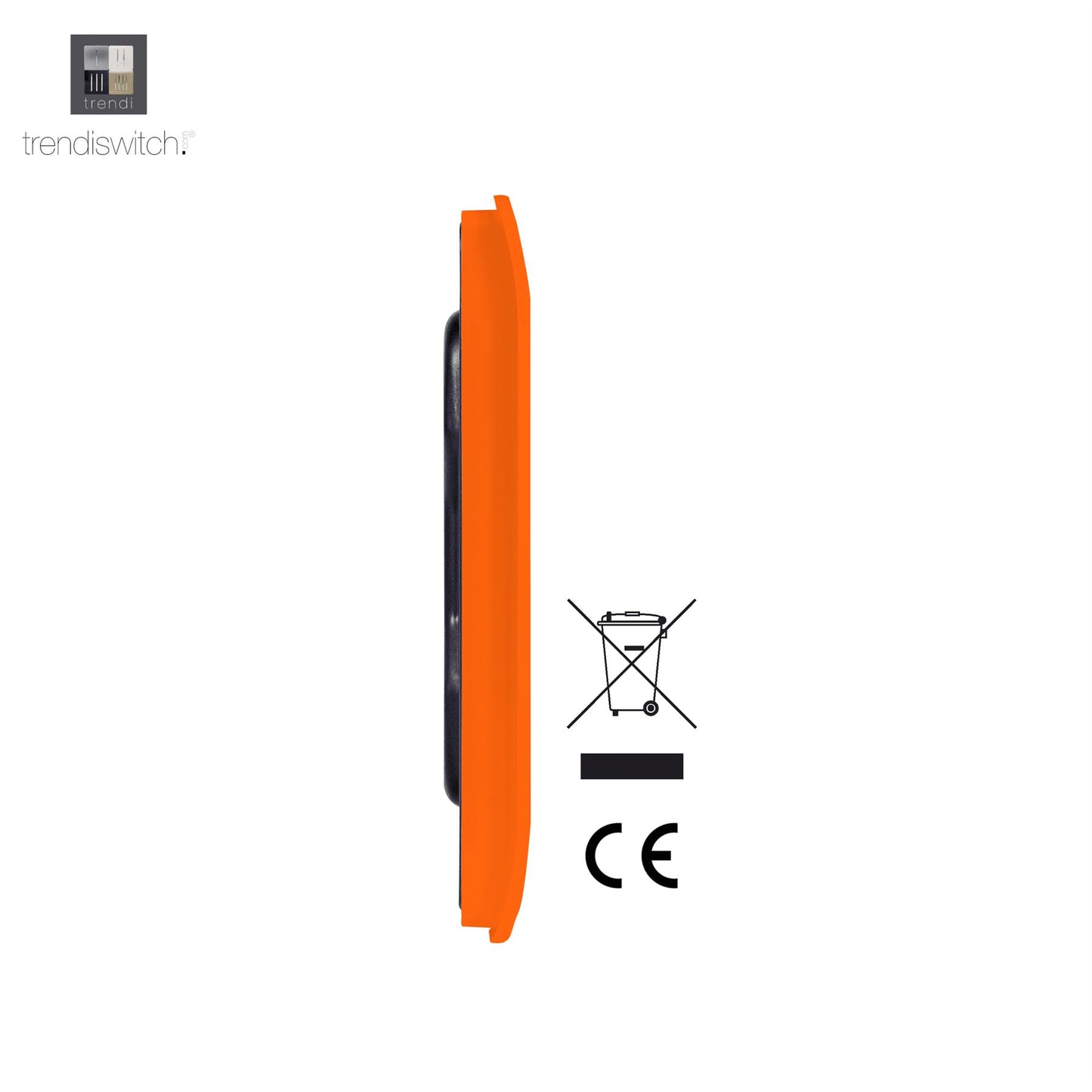 Trendi 2 Gang Artistic Modern Glossy Tactile Double Blanking Plate Orange