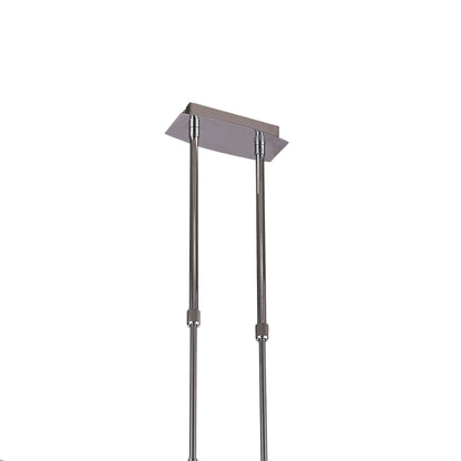 Mantra M0397 Duna E27 Linear Pendant 4 Light E27 Bar, Polished Chrome, White Acrylic