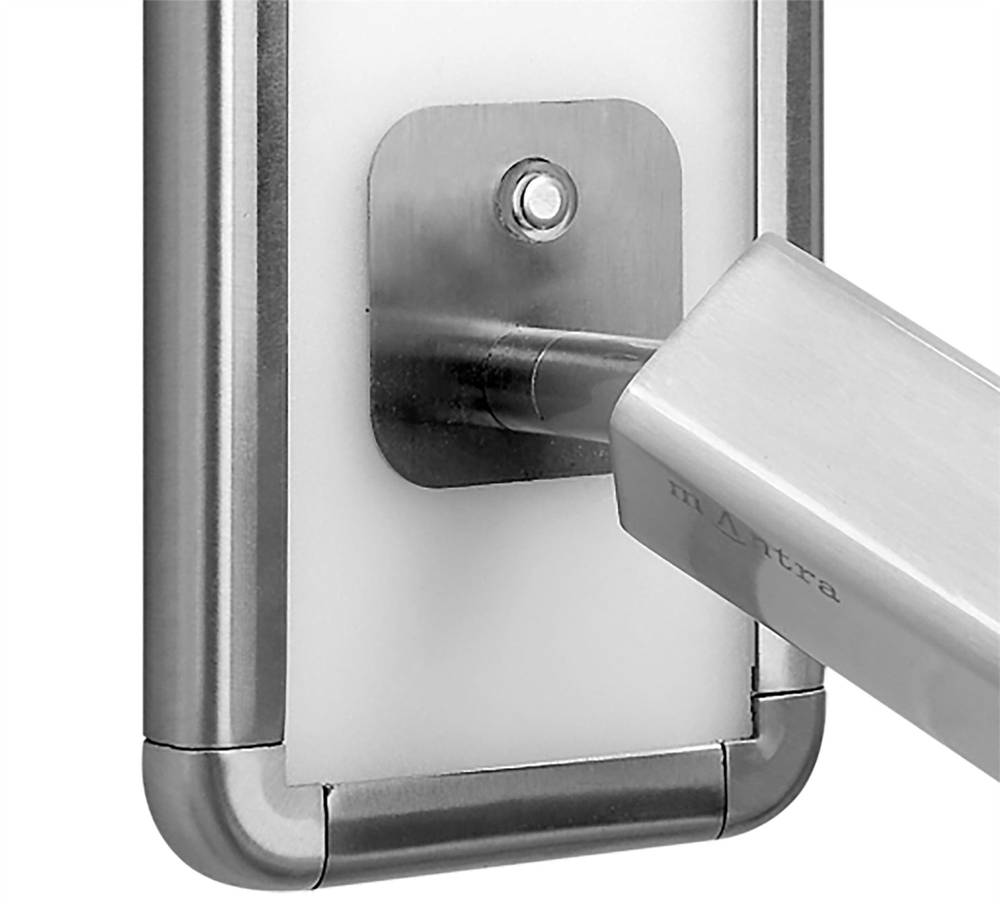 Mantra M5256 Ibiza Wall Light Single Head with Backlit Light 10W LED Satin Nickel 4000K, 700lm,, 3yrs Warranty