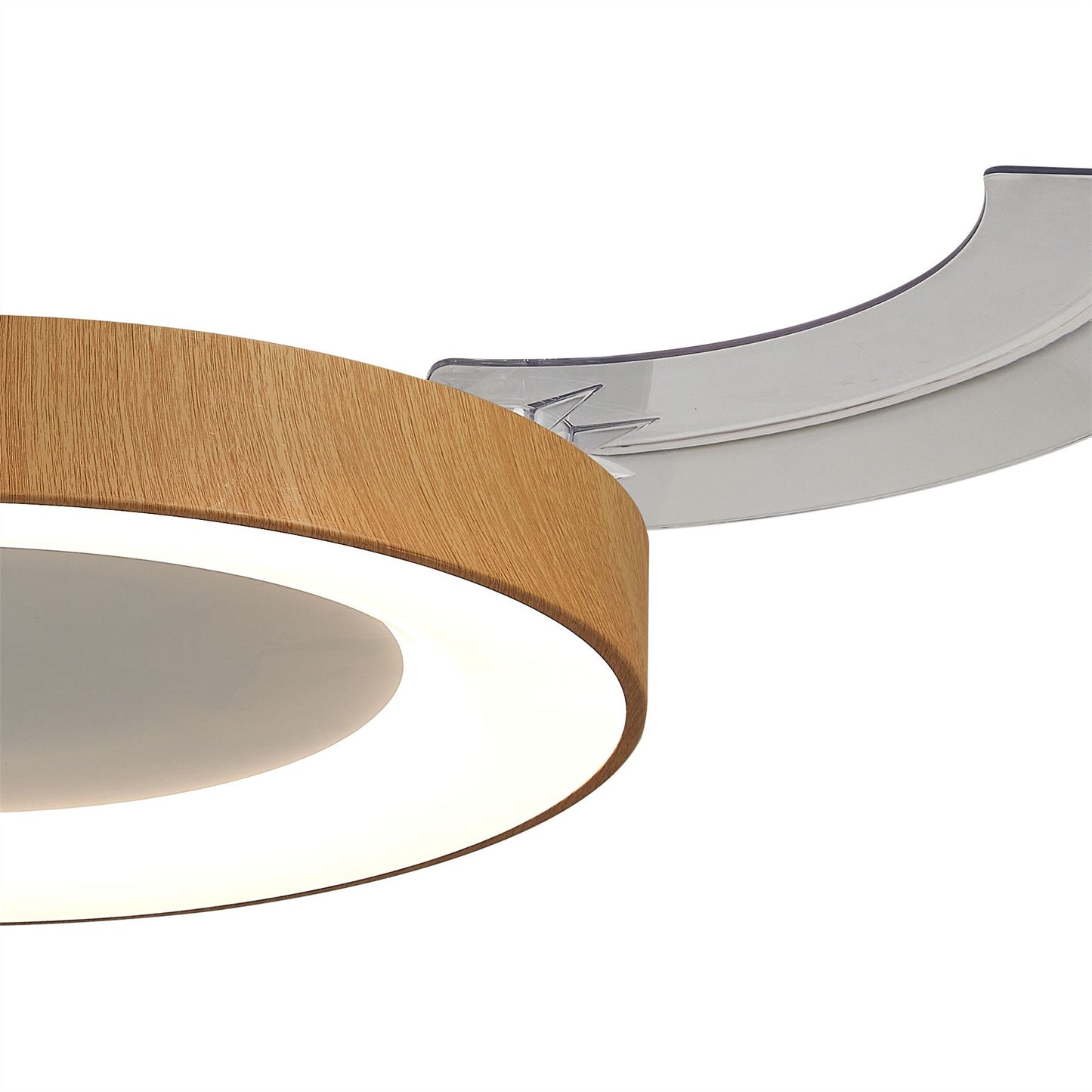 Niseko Fan L 62cm 40W LED Dimmable Ceiling Light With Built-In 40W DC Fan, 2700-5000K Remote Control, 4400lm, White/Wood, 5yrs Warranty