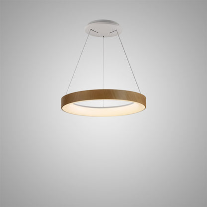 Mantra Fusion Niseko Ring Pendant 45cm 32W LED, 3000K-6000K Tuneable, 2560lm, Remote Control, Wood, 3yrs Warranty