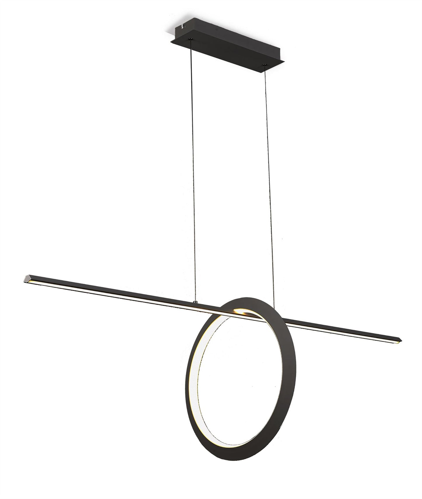 Mantra Kitesurf Loop Under Linear Pendant, 30W LED, 3000K, 2400lm, Black, 3yrs Warranty