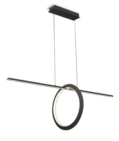 Mantra Kitesurf Loop Under Linear Pendant, 30W LED, 3000K, 2400lm, Black, 3yrs Warranty