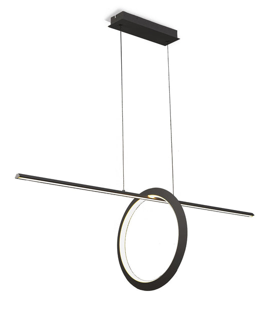 Mantra Kitesurf Loop Under Linear Pendant, 30W LED, 3000K, 2400lm, Black, 3yrs Warranty