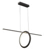 Mantra Kitesurf Loop Under Linear Pendant, 30W LED, 3000K, 2400lm, Black, 3yrs Warranty