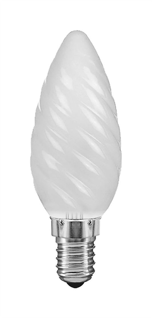 Luxram Candle 35mm Twisted E14 Frosted 60W Incandescent/T Incandescent