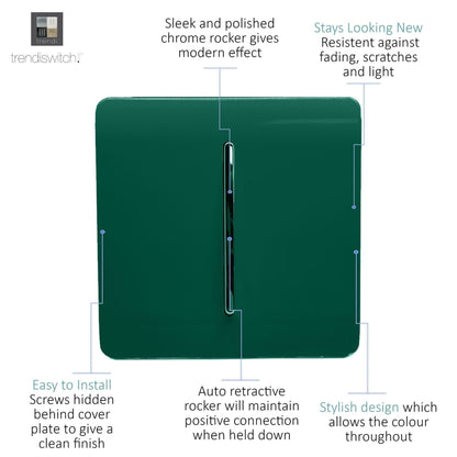 Trendi Artistic Modern Glossy  Home Automation Switch Dark Green