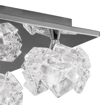 Mantra M3954 Artic Ceiling 4 Light G9 Square, Polished Chrome
