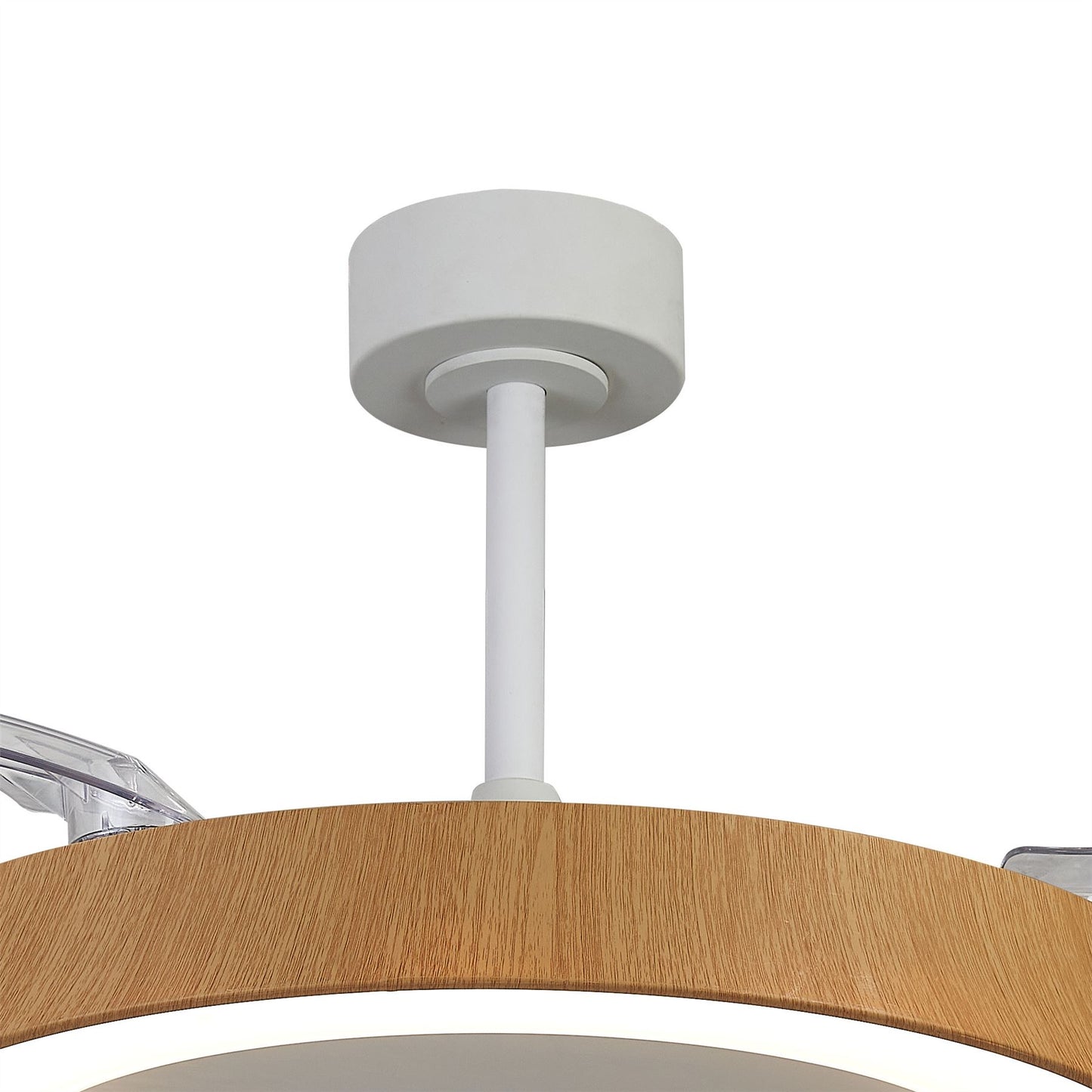 Niseko Fan L 62cm 40W LED Dimmable Ceiling Light With Built-In 40W DC Fan, 2700-5000K Remote Control, 4400lm, White/Wood, 5yrs Warranty