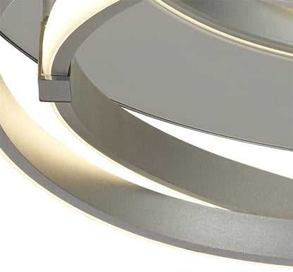 Mantra M5382 Infinity Flush 30W LED 3000K, 2500lm, Silver/Polished Chrome/White Acrylic, 3yrs Warranty - M5382 Ceiling