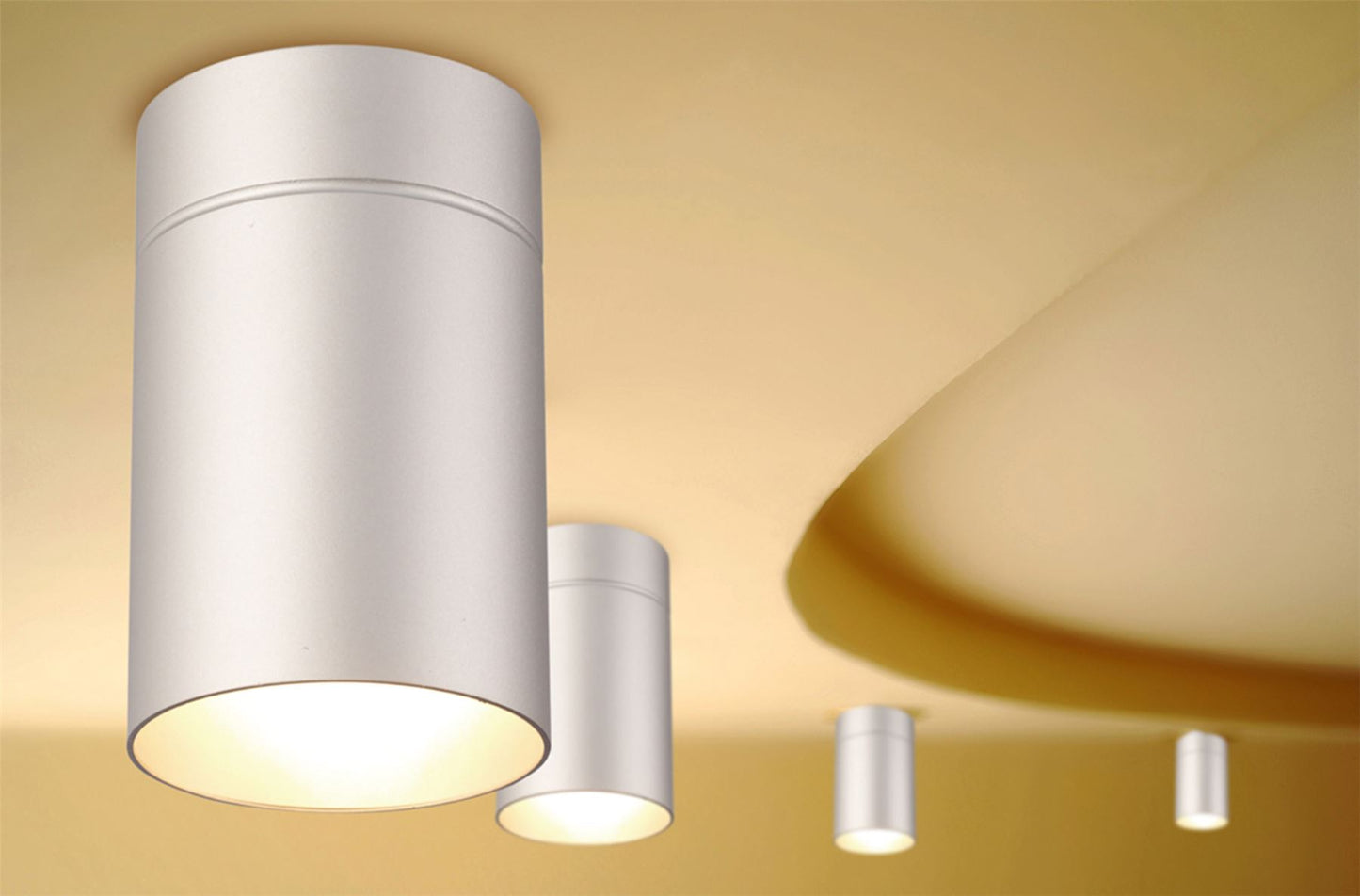 Mantra Fusion M5629 Aruba Flush Small 9.5cm Round 1 x E27, Silver - M5629 Ceiling