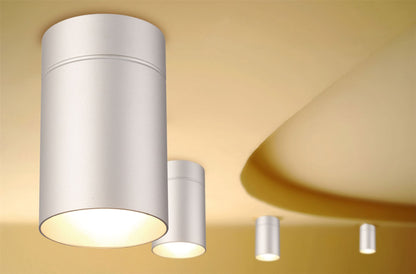 Mantra Fusion M5629 Aruba Flush Small 9.5cm Round 1 x E27, Silver - M5629 Ceiling
