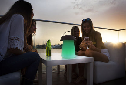 Mantra M3697 Funghi IP44 Portable 3W Speaker, 120lm, 3W LED RGBW Lamp Bluetooth Connection/Remote Control, 2yrs Warranty